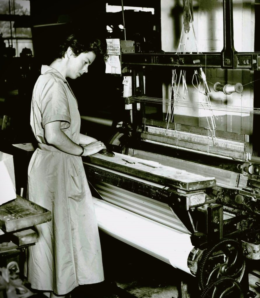 Power Loom Weaving c 1950s